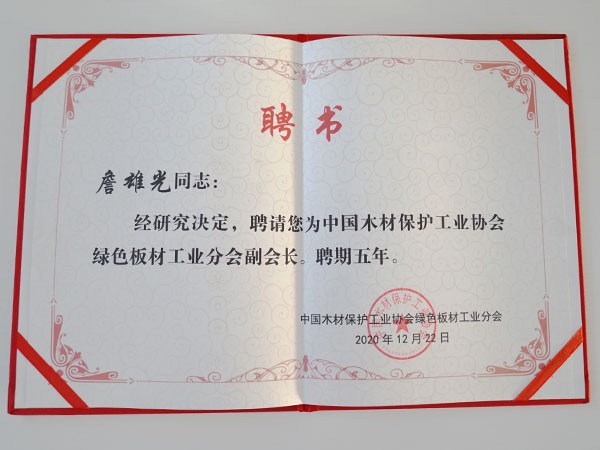 10大品牌板材松博宇-綠色板材工業分會副會長